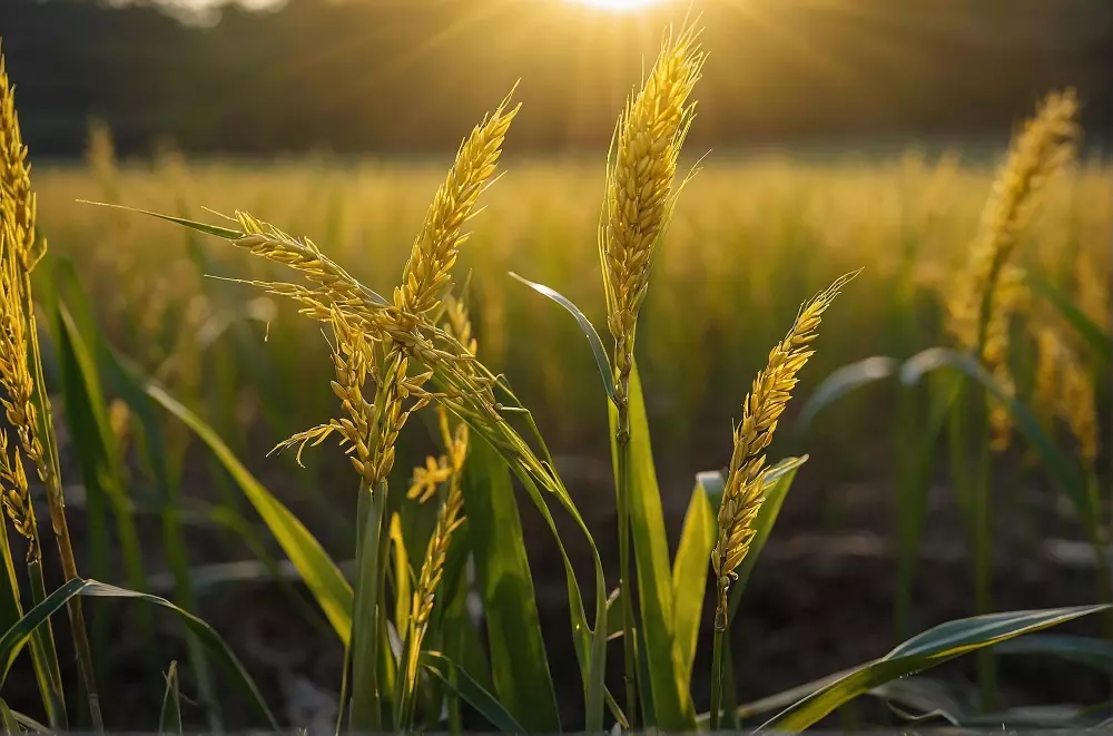 Organic rice farm Tanjore